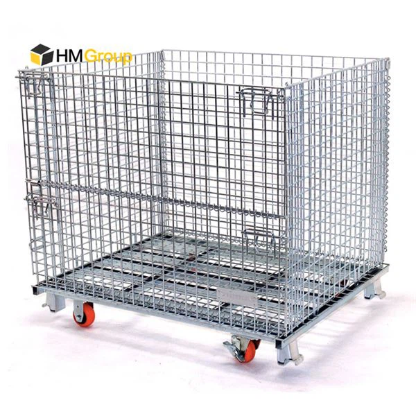 Stacking Storage Steel Container With Wheels