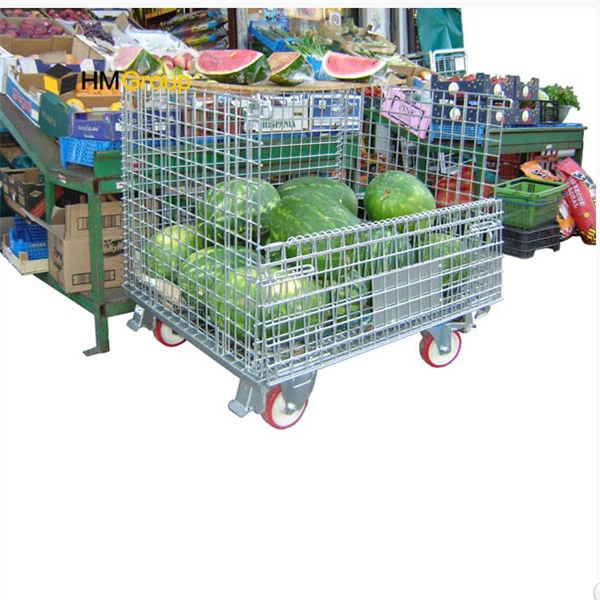 Stacking Storage Steel Container With Wheels